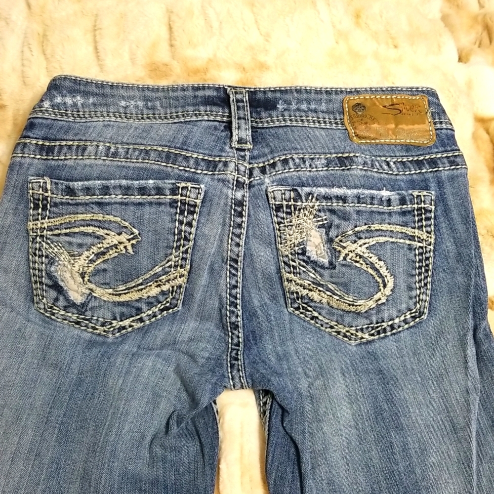 Distressed SILVER TUESDAY Rise Jeans 27/31